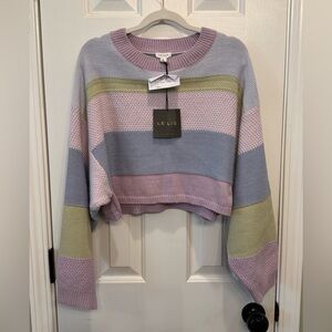 NWT Pastel Crop Sweater Size M